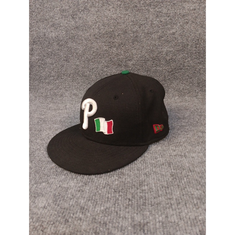 Philadelphia Phillies New Era 59fifty Fitted Hat Italy Motif Black Red Size 7